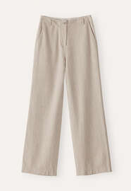 Hose mit geradem Bein, Rehbraun, webstill