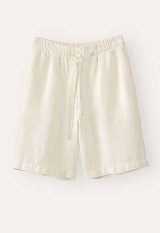Shorts mit gebundener Taille, Ecru, webstill