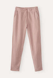 Schmal zulaufende Hose, Zartes Rouge, webstill