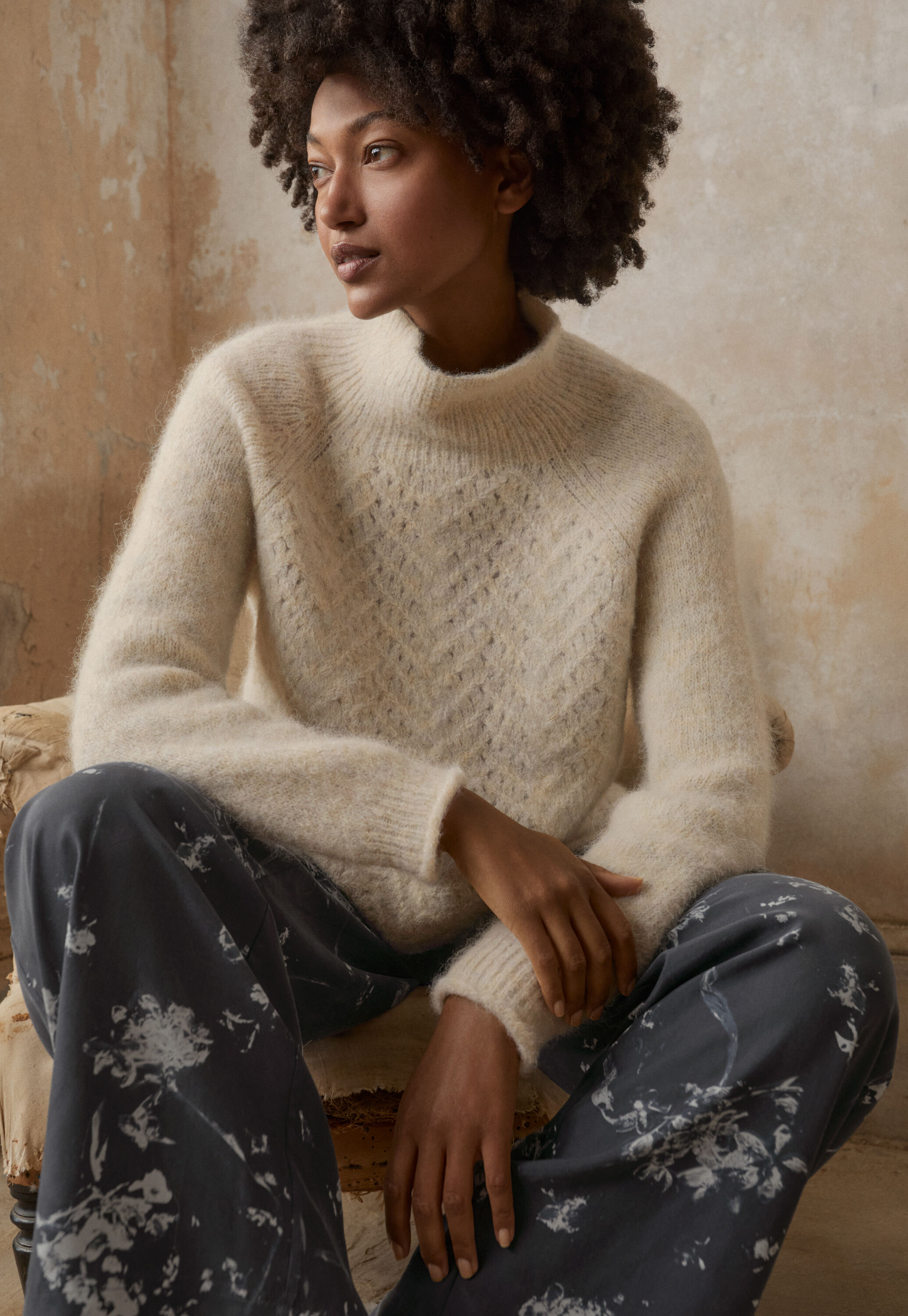 Printed silk pyjamas
