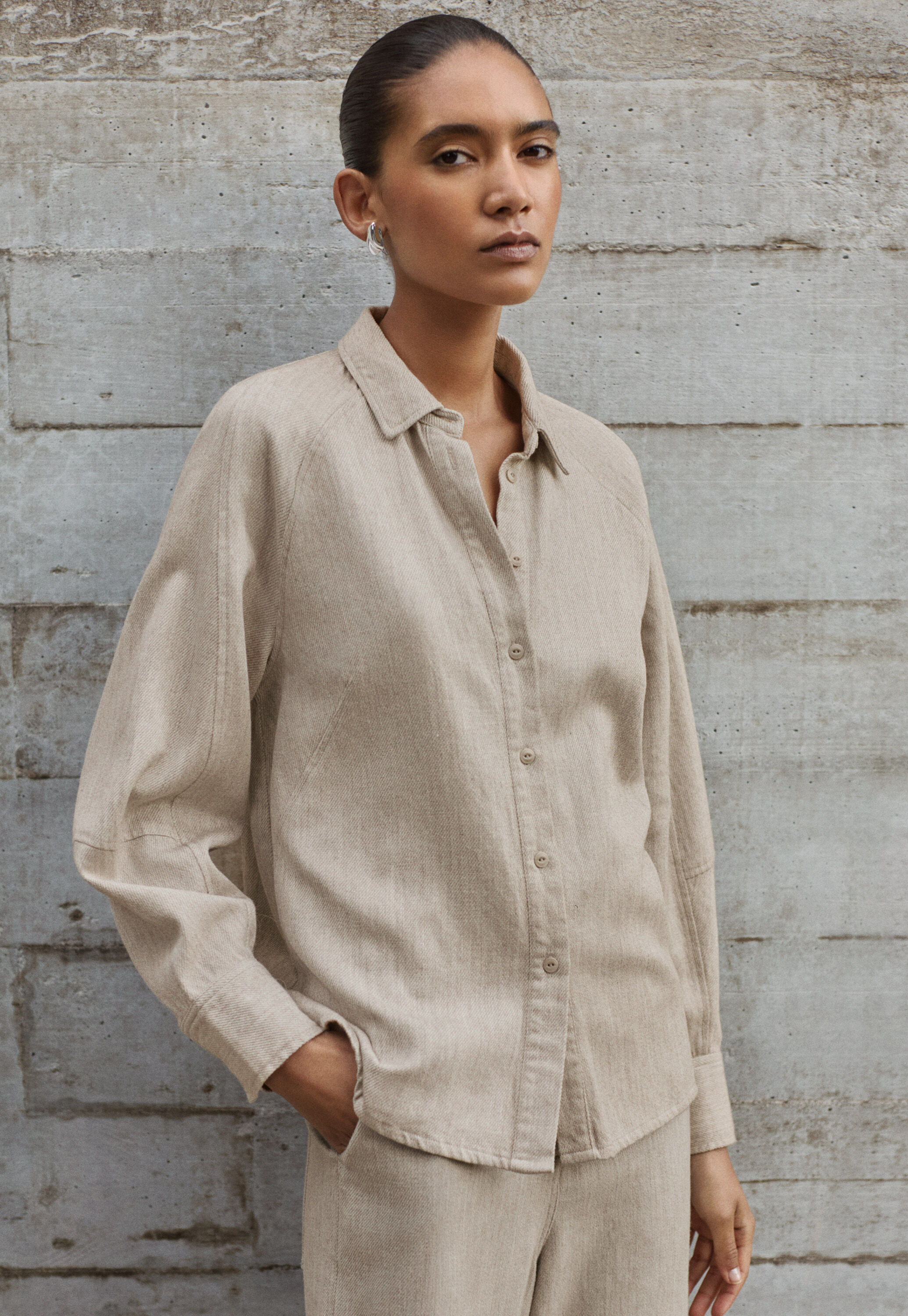 Double-breasted blouse