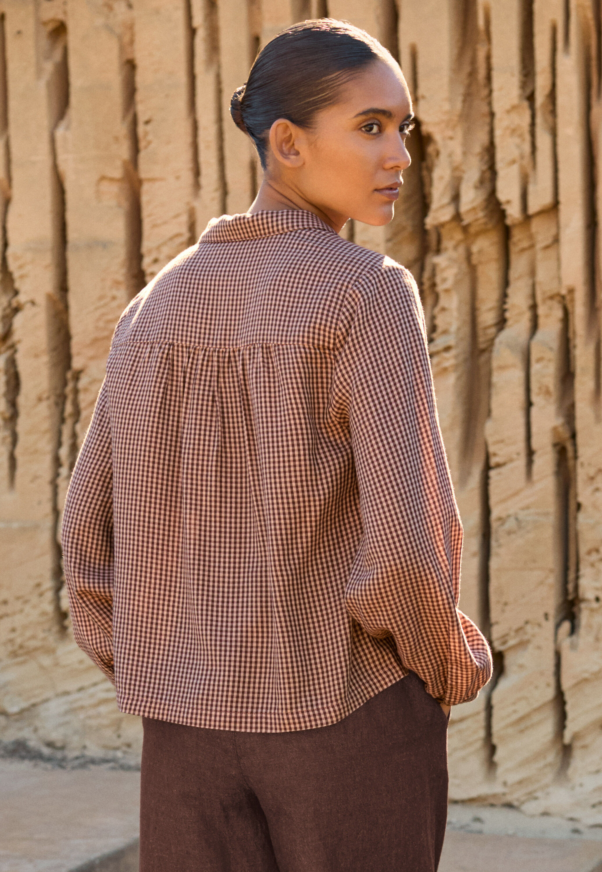 Checked blouse