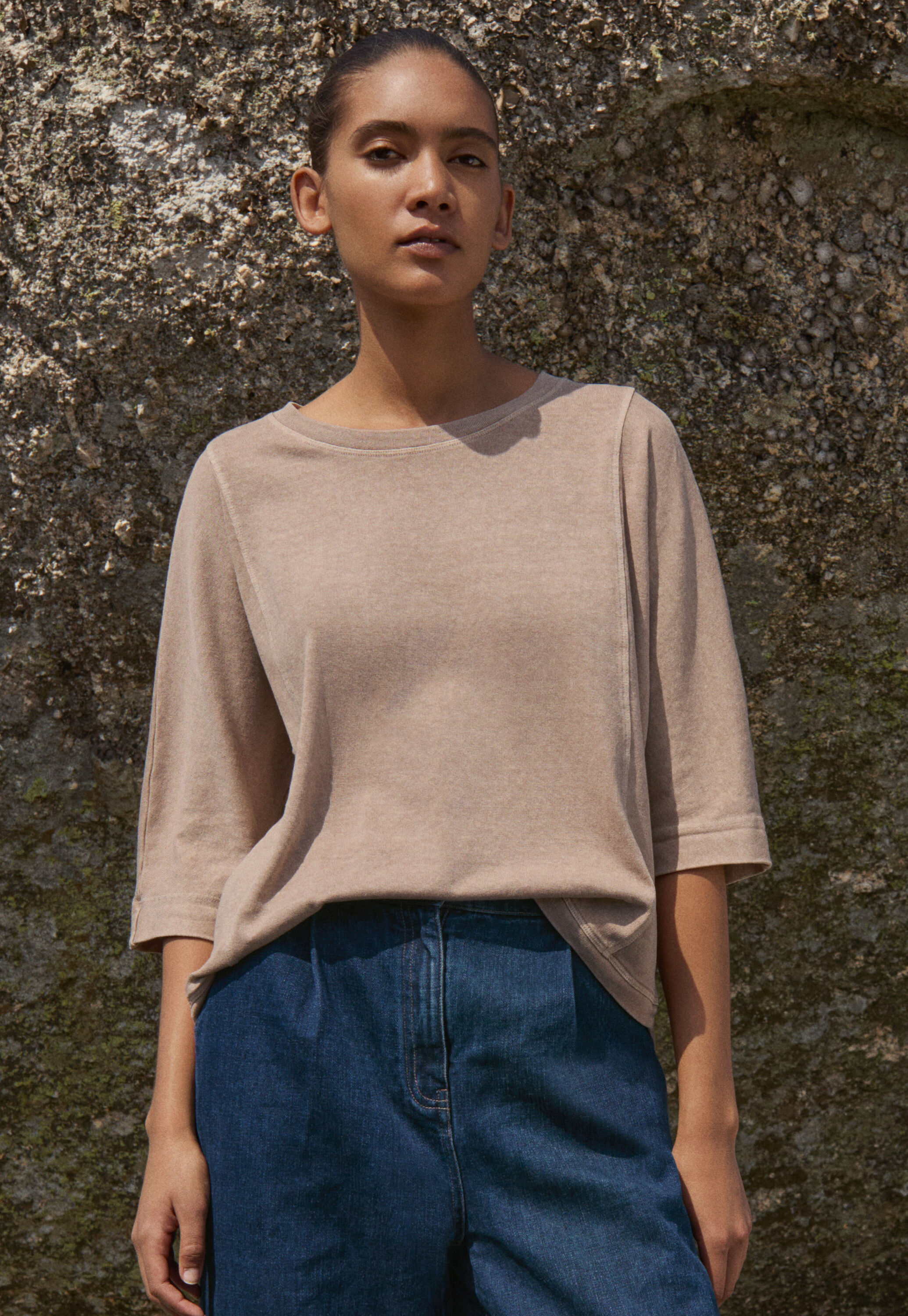 Button-shoulder top