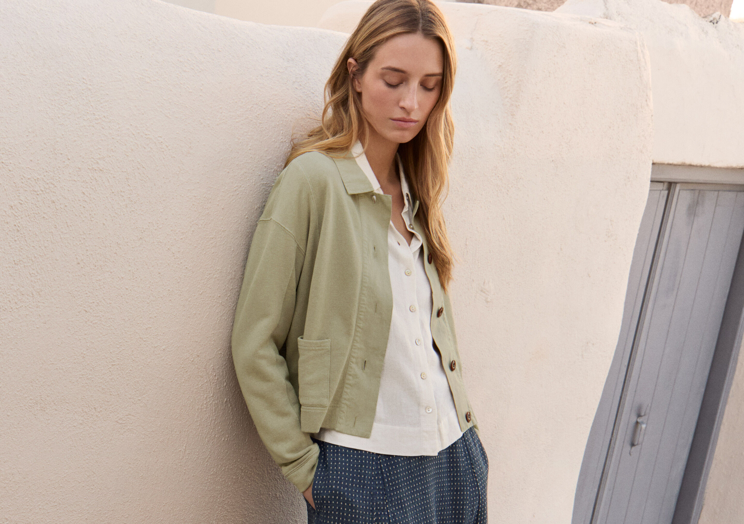 Button-shoulder top
