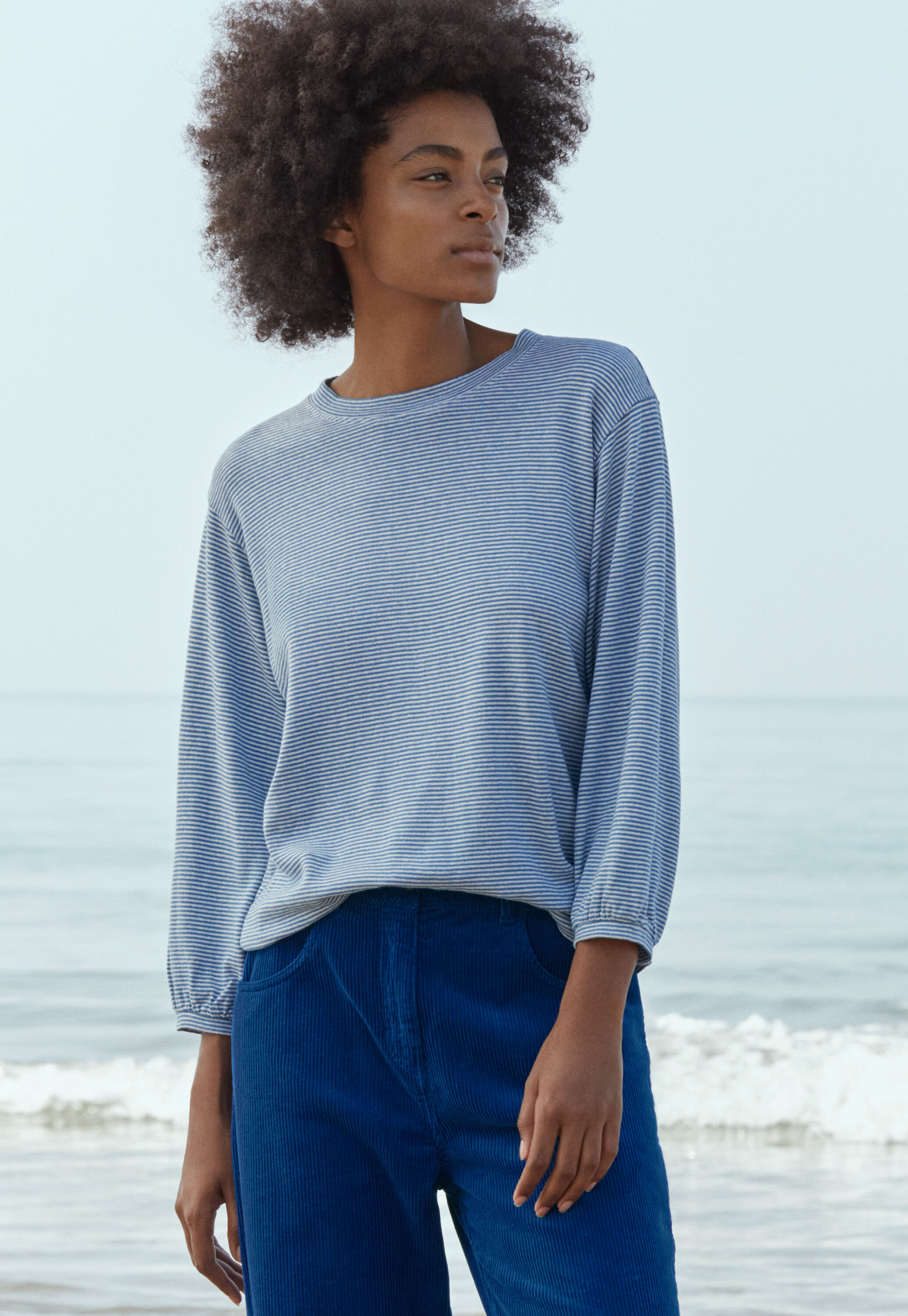 Button-shoulder top