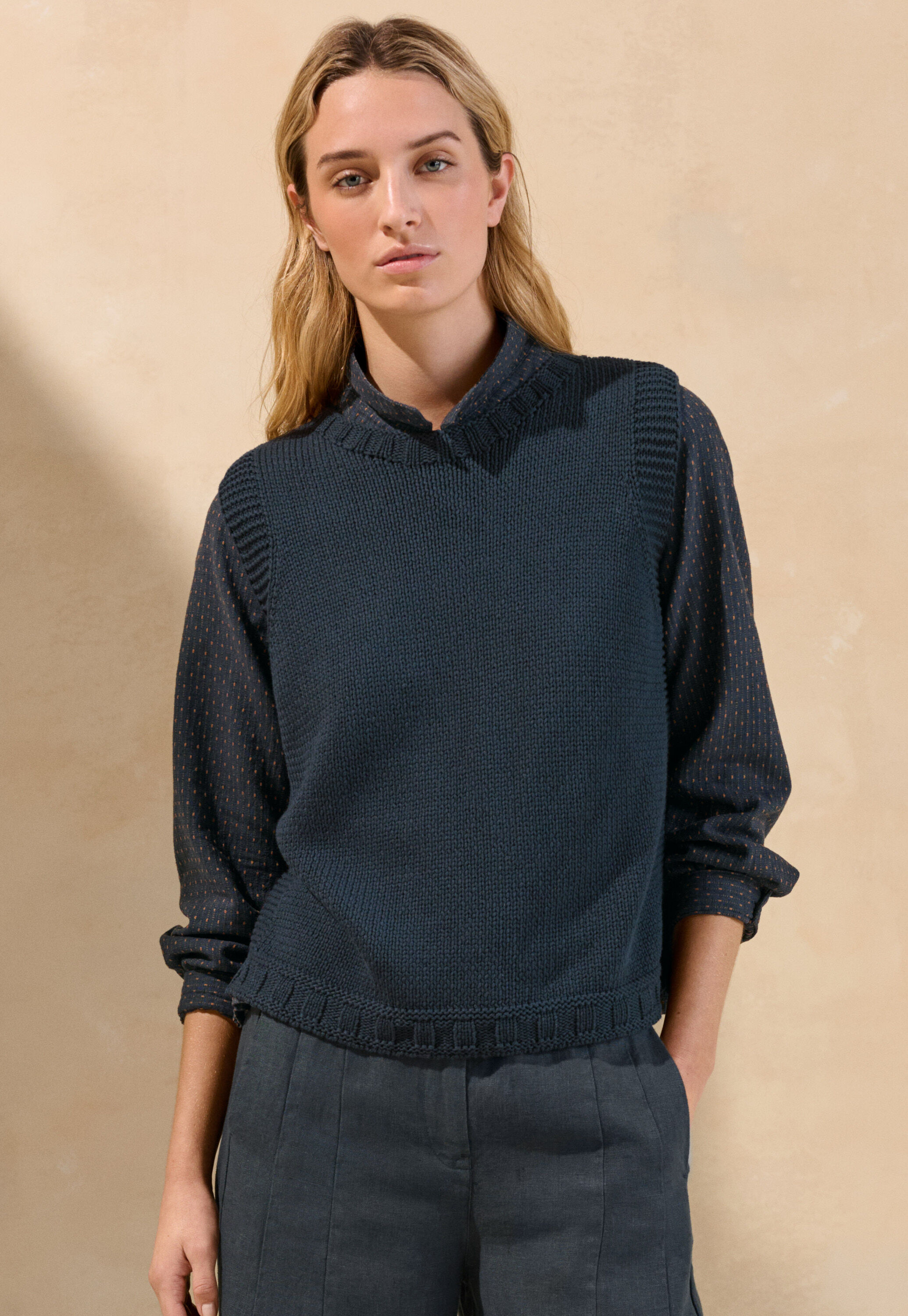 Dash-weave shirt, Petrol rust, large