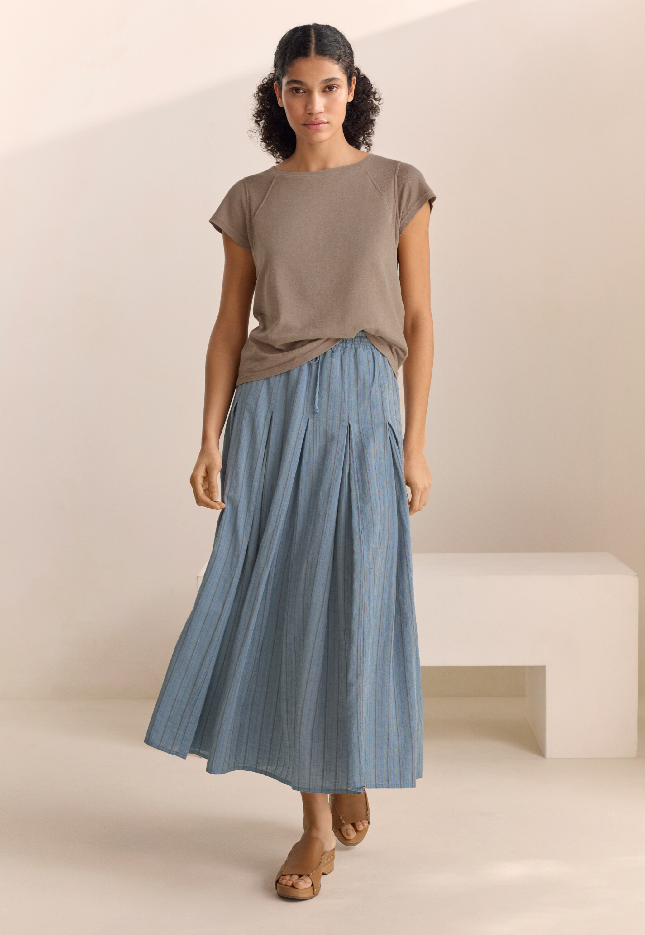 Long striped skirt