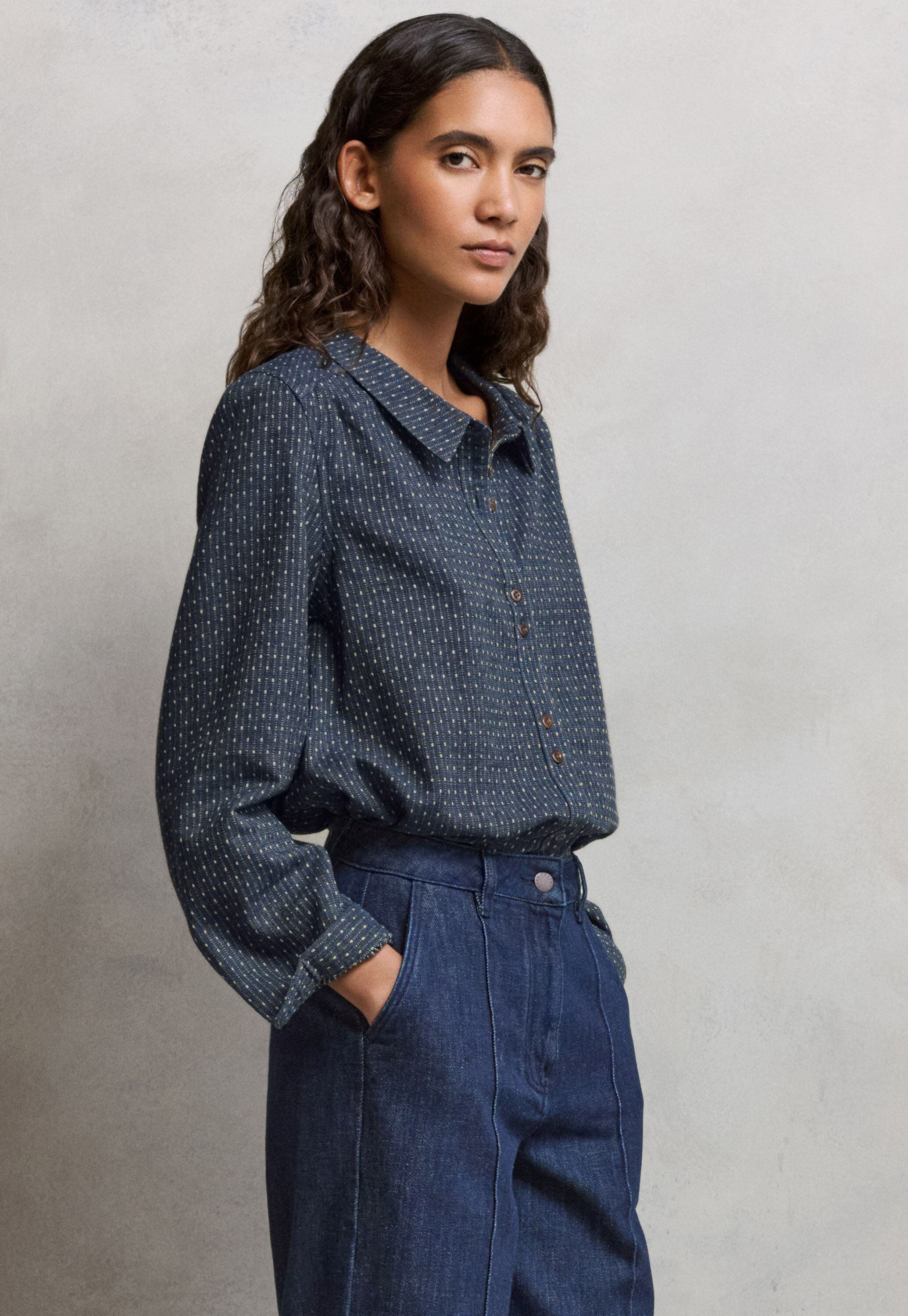 Dash-weave shirt