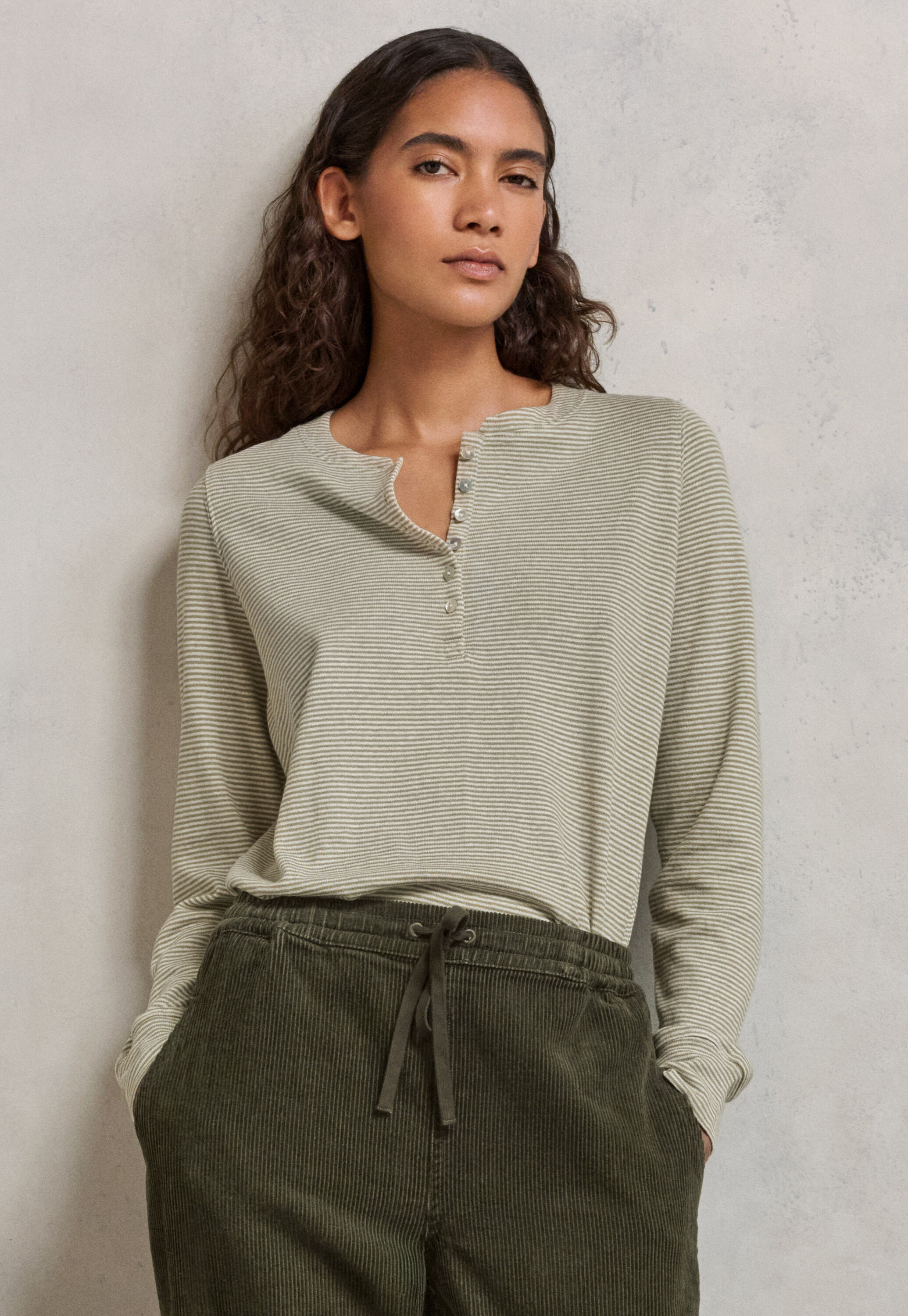 Button-shoulder top