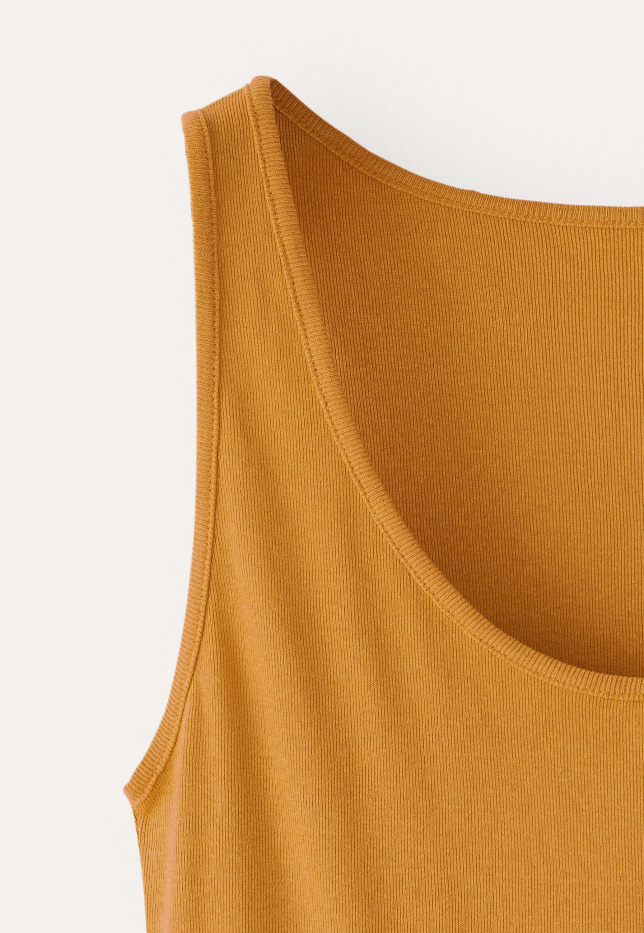 Ribbed vest, Mustard, large