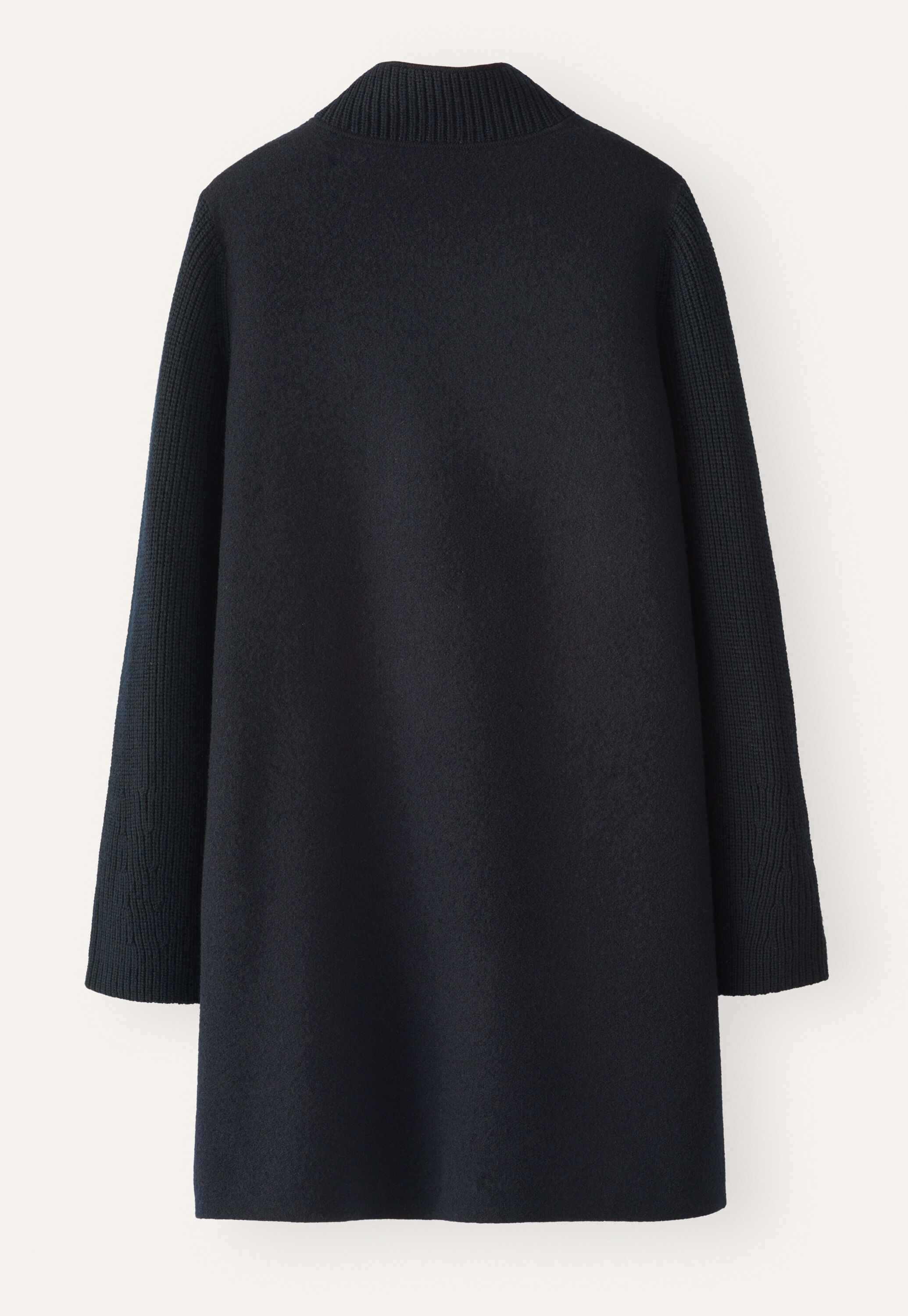 Ribbed sleeve coatigan